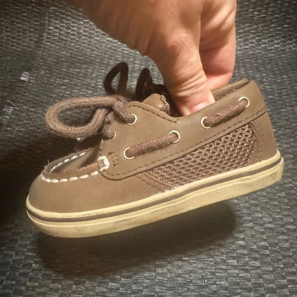 Sperry Brown Leather Kid Shoes
